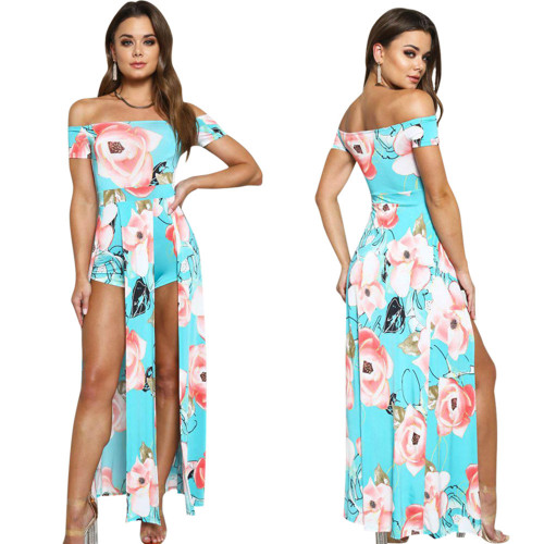 Sexy floral print jumpsuit