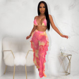 Mesh trousers swimsuit suit two-piece nightclub outfit    Without underwear
