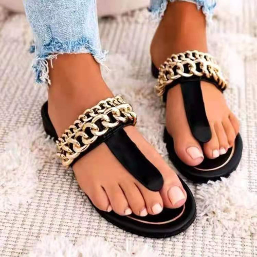 T-shaped lug with flat bottom metal chain plus size shoes