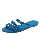 One-word beach slippers women's dew sandals shoes