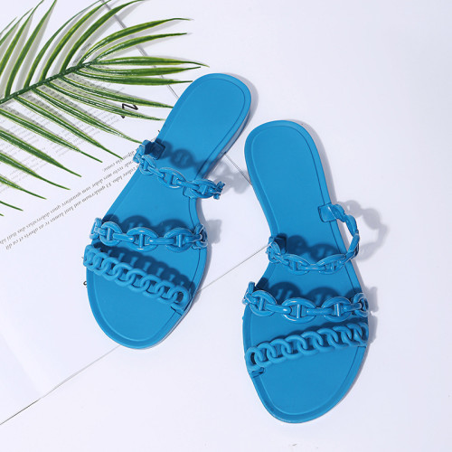 One-word beach slippers women's dew sandals shoes