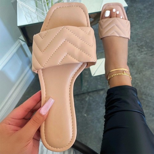 One-word exposed sandals plus size shoes