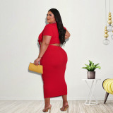 Plus size  fashion and leisure two-piece suit