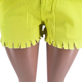 One-line collar shirt shorts suit