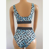 Sexy swimsuit Mini print 2-piece set XS