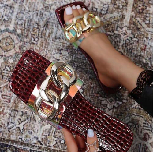 Snake chain sandals Plus size shoes