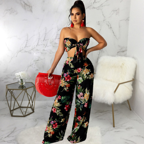 European and American fashion two piece suit with digital printing