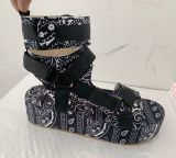 Thick bottom broken flower high top Muffin Plus size shoes
