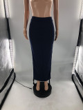 Casual two-sided drawstring length and half-length skirts
