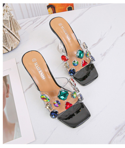 European and American personality cool water drill cool drag Plus size shoes