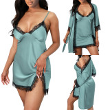 Lace stitching sexy nightwear two-piece suit