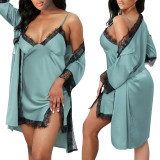 Lace stitching sexy nightwear two-piece suit