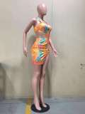 2021 Fashion Cotton Women's Swimsuit Colorful Printed Dress