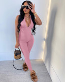 Women's pit strip wrapped chest strappy jumpsuit trousers