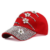 Baseball cap four flower diamond cap hats