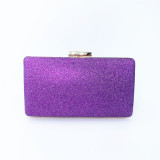 Fashion shiny gold powder frosted evening bag clutch bag ladies banquet small clutch small square bag