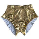 Sexy hot pants pleated ruffled shiny sexy shorts nightclub clothes