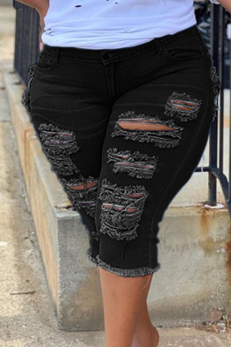 Jeans High Waist Stretch Large Size Fatty Pants Pencil Straight Leg Mid-Pants