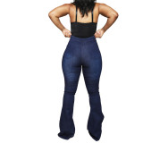 Women's stretch denim trousers and micro flared pants