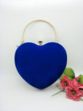 Velvet love bag peach heart-shaped cute handbag ladies dinner bag shoulder messenger chain bag
