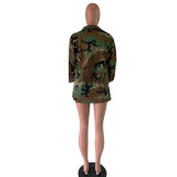 Women's autumn and winter camouflage jacket workwear casual style