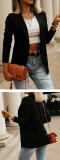 Women's lapel cardigan solid color suit jacket women 2021 summer new chic small top