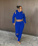 Women's sweater suit zipper running suit sportswear cotton blended two-piece autumn and winter