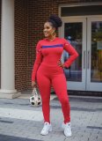 Women's hooded sports suit cotton blended two-piece running suit long-sleeved autumn and winter ins