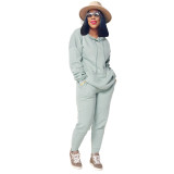 2021 new product autumn and winter long-sleeved solid color Japanese sweater loose casual pants suit