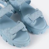 Platform high heel sandals fish mouth Velcro plus size sandals
