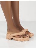High-heeled flip-flops platform multicolor sandals slippers