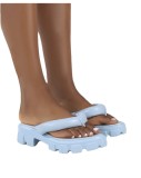 High-heeled flip-flops platform multicolor sandals slippers