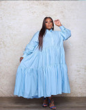Fall 2021 plus size women's cardigan solid color dress