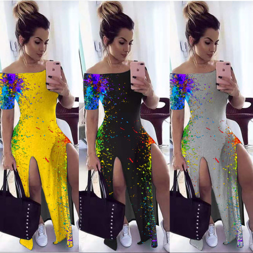 Positioning printing three-color dress