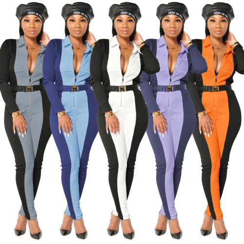 Sexy high waist modified body tight-fitting jumpsuit