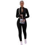 2021 autumn women's sexy solid color sweater cashmere long sleeve multicolor sports two piece set