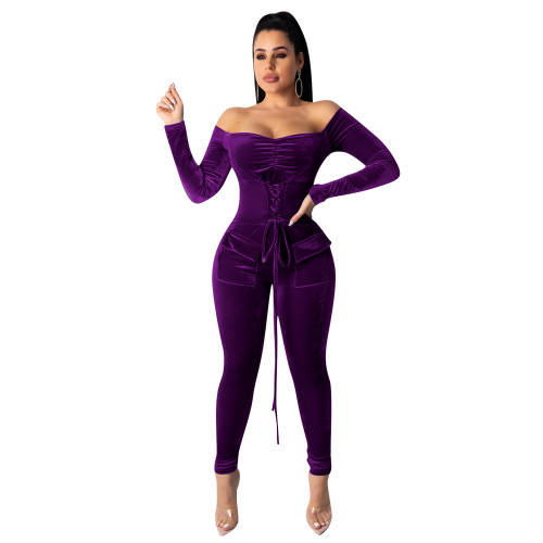 Fashion casual sexy strappy jumpsuit