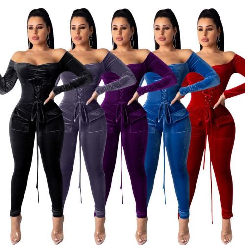 Fashion casual sexy strappy jumpsuit