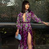 Fashion sexy dress with digital print tube top and legless belt