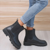 2021 new round toe Pullover Martin boots Plus size shoes