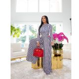 Sexy printed trousers long sleeve two-piece suit