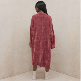 2021 new autumn winter thickened shawl cardigan casual sweater long coat