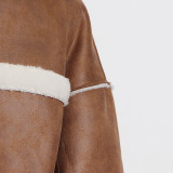 Lamb fur coat 2021 autumn new loose fur integrated Motorcycle Jacket Outerwear