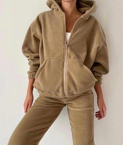 2021 autumn and winter foreign trade women's new fashion sports and leisure sweater suit