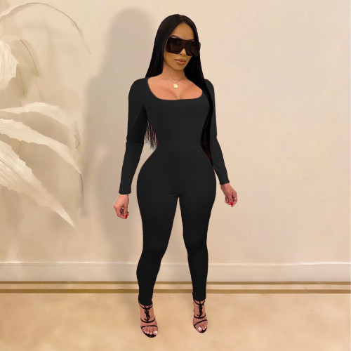 2021 autumn sexy fashion sports casual jumpsuit
