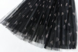 2021 autumn winter new calfskin motorcycle coat love mesh pleated skirt two-piece set