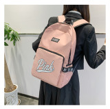PINK backpack female bag backpack sequin laser student bag