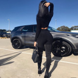 2021 autumn new women's long sleeved sweater shorts two piece fashion suit