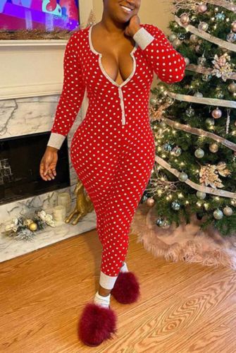2021 autumn winter print sexy large home Jumpsuit