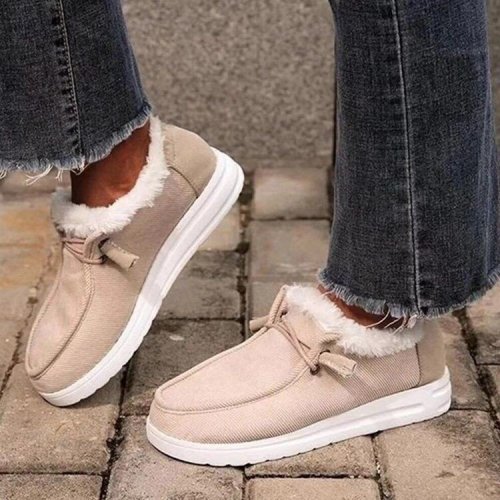 2021 winter new large-size thick-soled plus velvet thick warm cotton shoes